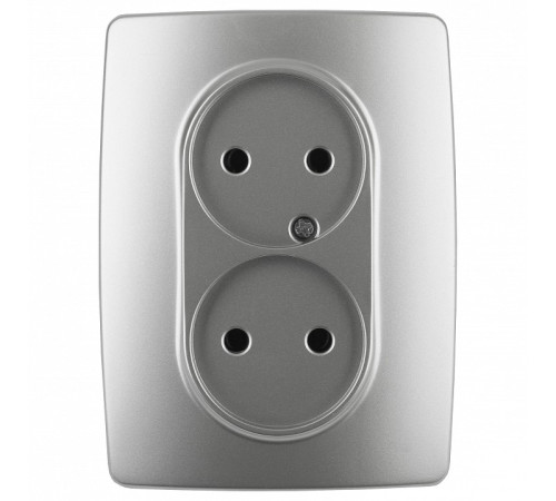 Розетка двойная без заземления Эра Эра 12 12-2107-03