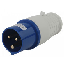 Вилка прямая ЭРА 2P+PE 16А IP44 V-16-2P-PE-IP44