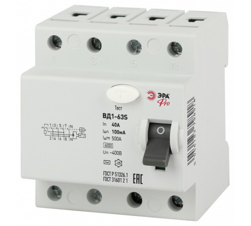 Устройство защитного отключения 4P Эра ВД1-63S NO-902-155