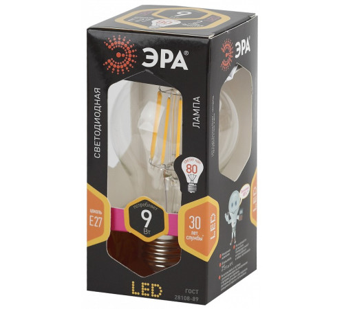 Лампа светодиодная Эра F-LED F-LED A60-9W-827-E27