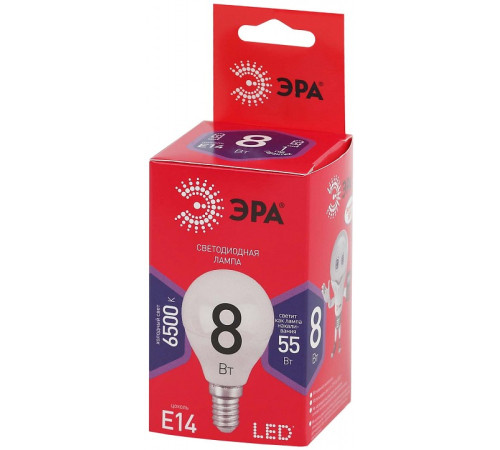 Лампа светодиодная Эра LED P45-8W-865-E14 R