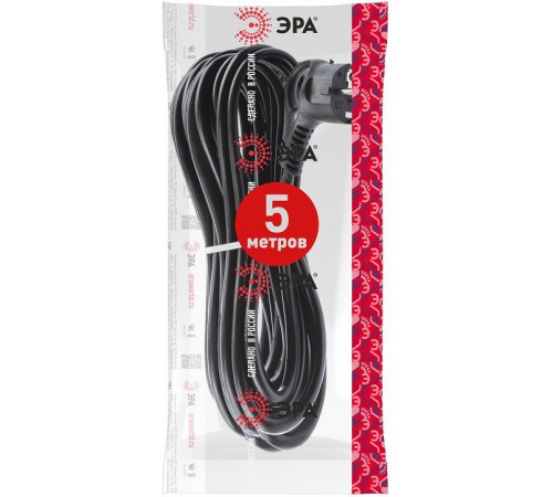 Сетевой провод Эра U-3x1,5-5m-B