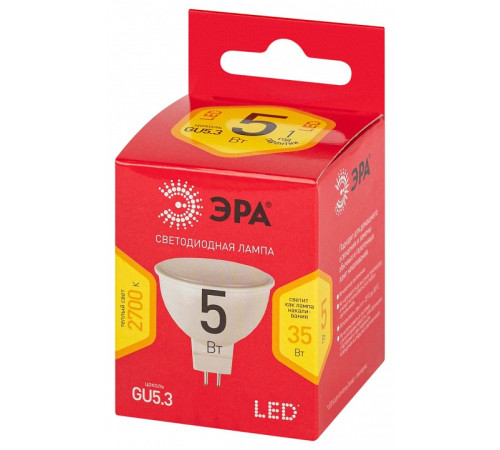Лампа светодиодная Эра LED MR16-5W-827-GU5.3 R