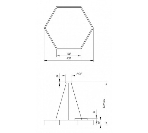 Подвесной светильник Эра Hexagon Б0050552