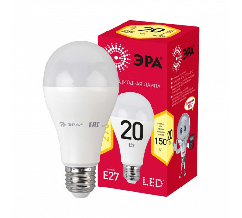 Лампа светодиодная Эра LED A65-20W-827-E27 R