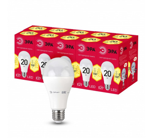 Лампа светодиодная Эра LED A65-20W-827-E27 R