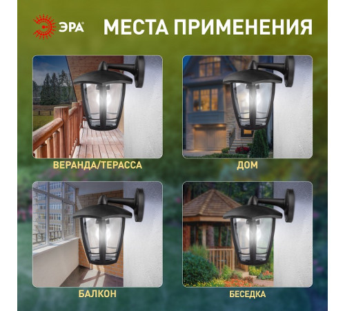 Светильник на штанге Эра НБУ 07-40-004 «Дели 3» черный