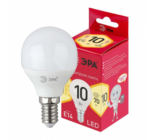 Лампа светодиодная Эра LED P45-10W-827-E14 R