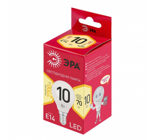 Лампа светодиодная Эра LED P45-10W-827-E14 R