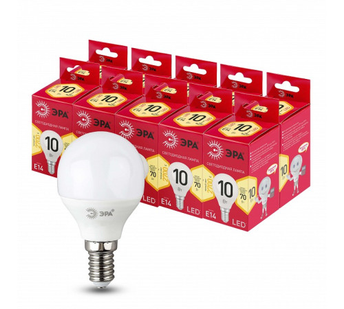 Лампа светодиодная Эра LED P45-10W-827-E14 R