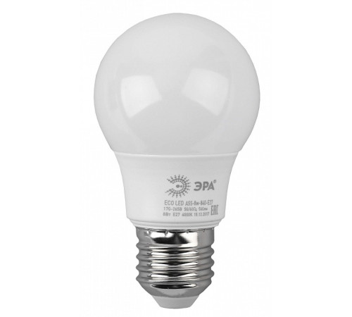 Лампа светодиодная Эра LED A55-8W-840-E27 R