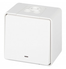 Переключатель одноклавишный с подсветкой Эра Эра Эксперт 11-1507-01