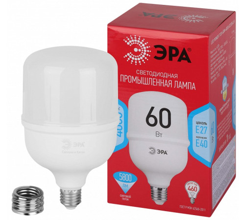 Лампа светодиодная Эра LED POWER T120-60W-4000-E27/E40 R