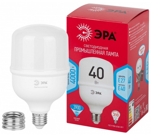 Лампа светодиодная Эра LED POWER T100-40W-4000-E27/E40 R