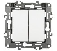 Переключатель двухклавишный без рамки Эра Эра 12 12-1112-01М