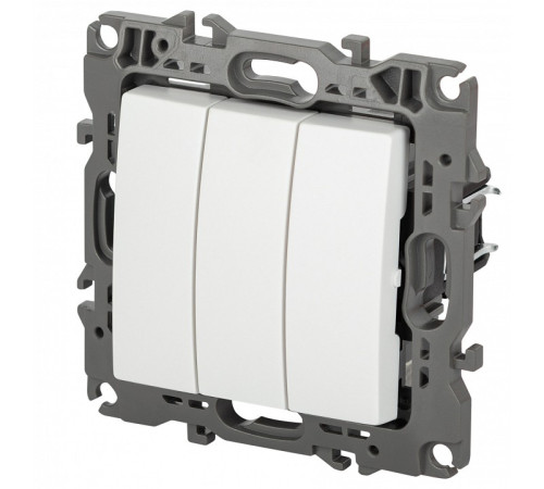 Выключатель трехклавишный без рамки Эра Эра 12 12-1107-01М