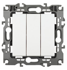 Выключатель трехклавишный без рамки Эра Эра 12 12-1107-01М