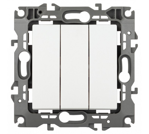 Выключатель трехклавишный без рамки Эра Эра 12 12-1107-01М