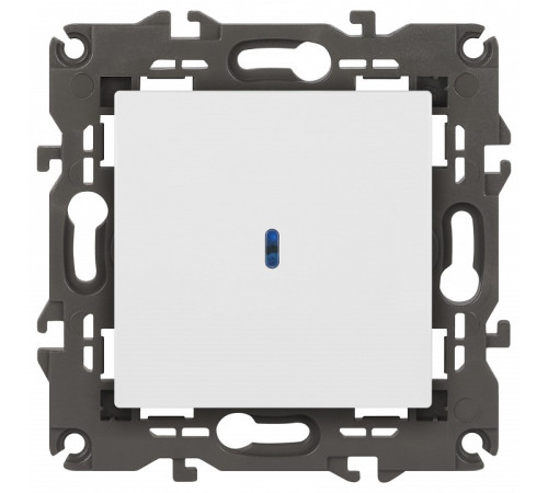 Выключатель одноклавишный с подсветкой без рамки Эра Эра Elegance 14-1102-01М