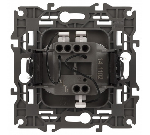 Выключатель одноклавишный с подсветкой без рамки Эра Эра Elegance 14-1102-01М