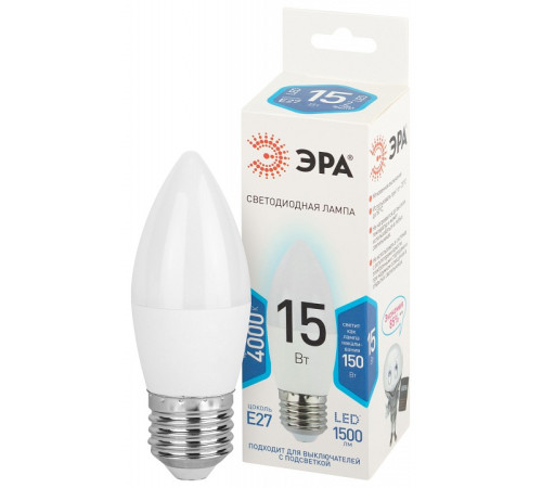 Лампа светодиодная Эра Стандарт LED B35-15W-840-E27