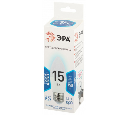 Лампа светодиодная Эра Стандарт LED B35-15W-840-E27