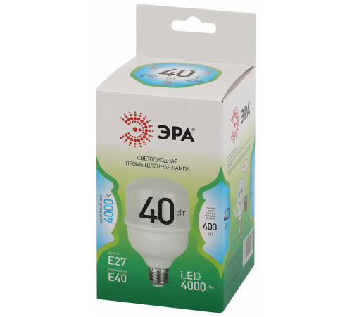 Лампа светодиодная Эра Green Line E27/E40 40Вт 4000K LED POWER T80-40W-840-E27/E40 GL