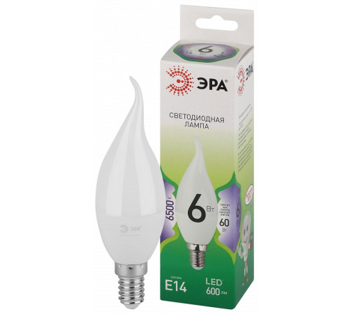 Лампа светодиодная Эра Green Line LED BXS-6W-865-E14 GL