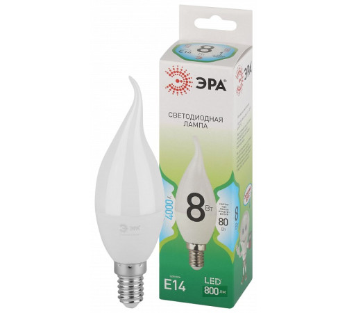 Лампа светодиодная Эра Green Line LED BXS-8W-840-E14 GL