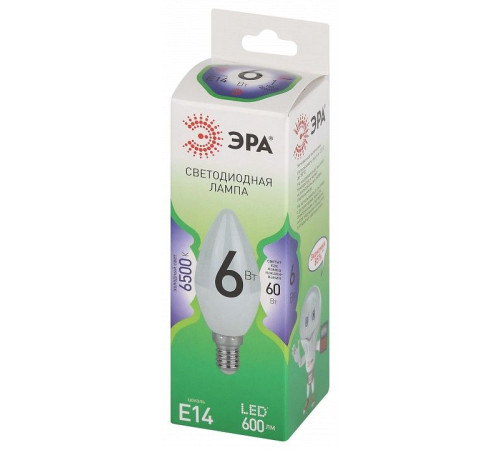 Лампа светодиодная Эра Green Line LED B35-6W-865-E14 GL