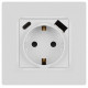 Розетка с заземлением и со шторкой и 2хUSB, без рамки Эра Эра 12 12-4108-01