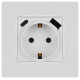 Розетка с заземлением и со шторкой и 2хUSB, без рамки Эра Эра 12 12-4108-01