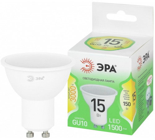 Лампа светодиодная Эра LED MR16-15W-830-GU10 GL