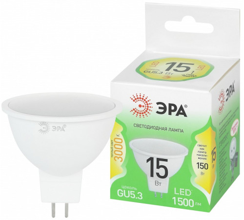 Лампа светодиодная Эра LED MR16-15W-830-GU5.3 GL