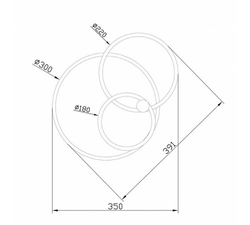 Светильник на штанге Escada Contour 10213/2LED BL Chrome