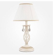 Настольная лампа декоративная Eurosvet Amelia 10054/1 белый с золотом/прозрачный хрусталь Strotskis