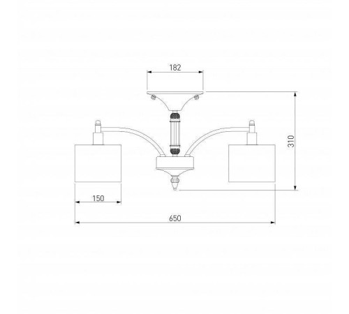 Люстра на штанге Eurosvet Adagio 60080/5 сатин-никель