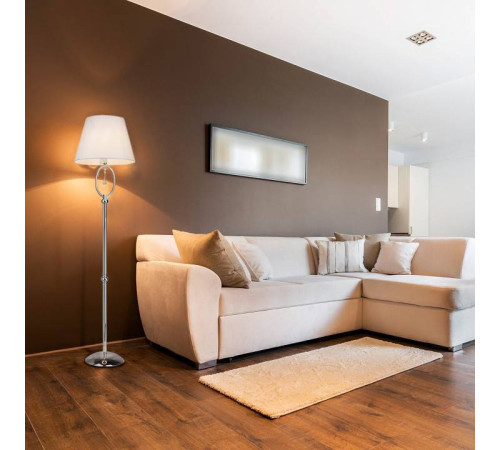 Торшер Eurosvet Madera 01056/1 хром/прозрачный хрусталь Strotskis