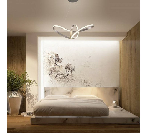 Подвесной светильник Eurosvet Kink 90174/1 сатин-никель 42W