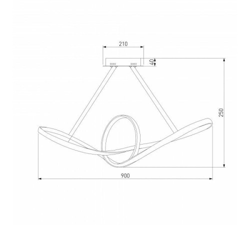 Подвесной светильник Eurosvet Kink 90174/1 сатин-никель 42W