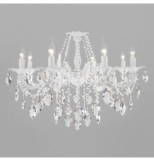 Подвесная люстра Eurosvet Veletta 10108/8 белый/прозрачный хрусталь Strotskis