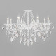 Подвесная люстра Eurosvet Veletta 10108/8 белый/прозрачный хрусталь Strotskis