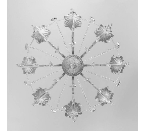 Подвесная люстра Eurosvet Veletta 10108/8 белый/прозрачный хрусталь Strotskis