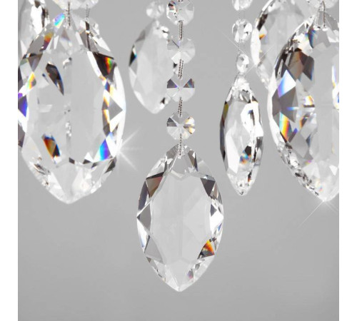 Подвесная люстра Eurosvet Veletta 10108/8 белый/прозрачный хрусталь Strotskis