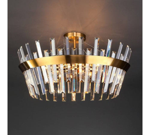 Накладной светильник Eurosvet Steccato 10111/8 золотая бронза/прозрачный хрусталь Strotskis