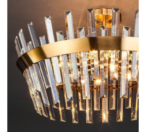 Накладной светильник Eurosvet Steccato 10111/8 золотая бронза/прозрачный хрусталь Strotskis