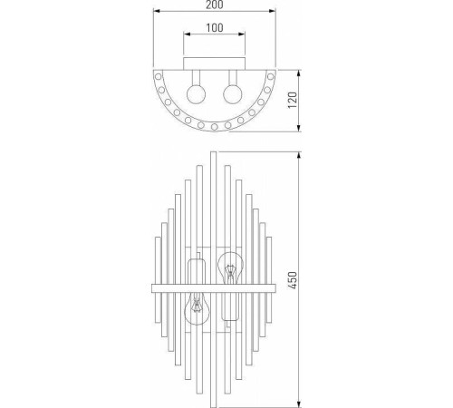 Накладной светильник Bogate's Allure 356/2 латунь