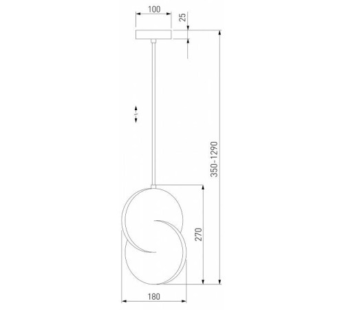 Подвесной светильник Eurosvet Lang 50225/1 LED хром