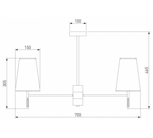 Люстра на штанге Eurosvet Milazzo золото 60137/6
