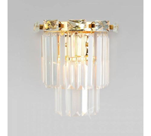 Накладной светильник Eurosvet Elegante 10130/1 золото/прозрачный хрусталь Strotskis